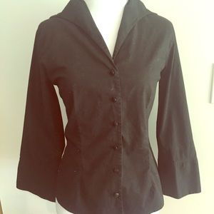 Anne Fontaine Black Button Dress Shirt 3